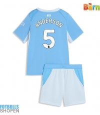 Billiga Manchester City Elliot Anderson #5 Hemmatröja Barn 2026-27 Kortärmad (+ Korta byxor)